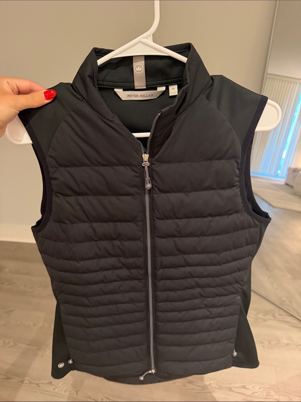 Peter Millar Black Quilted Sleeveless Vest